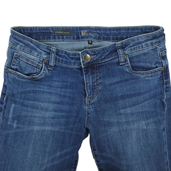 Kut From The Kloth Catherine Boyfriend Jeans Womens Size 6 Distressed Denim - Picture 4 of 10